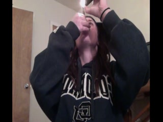 Teen smoking crack