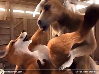 Furry horse 3D porn bestial in the barn